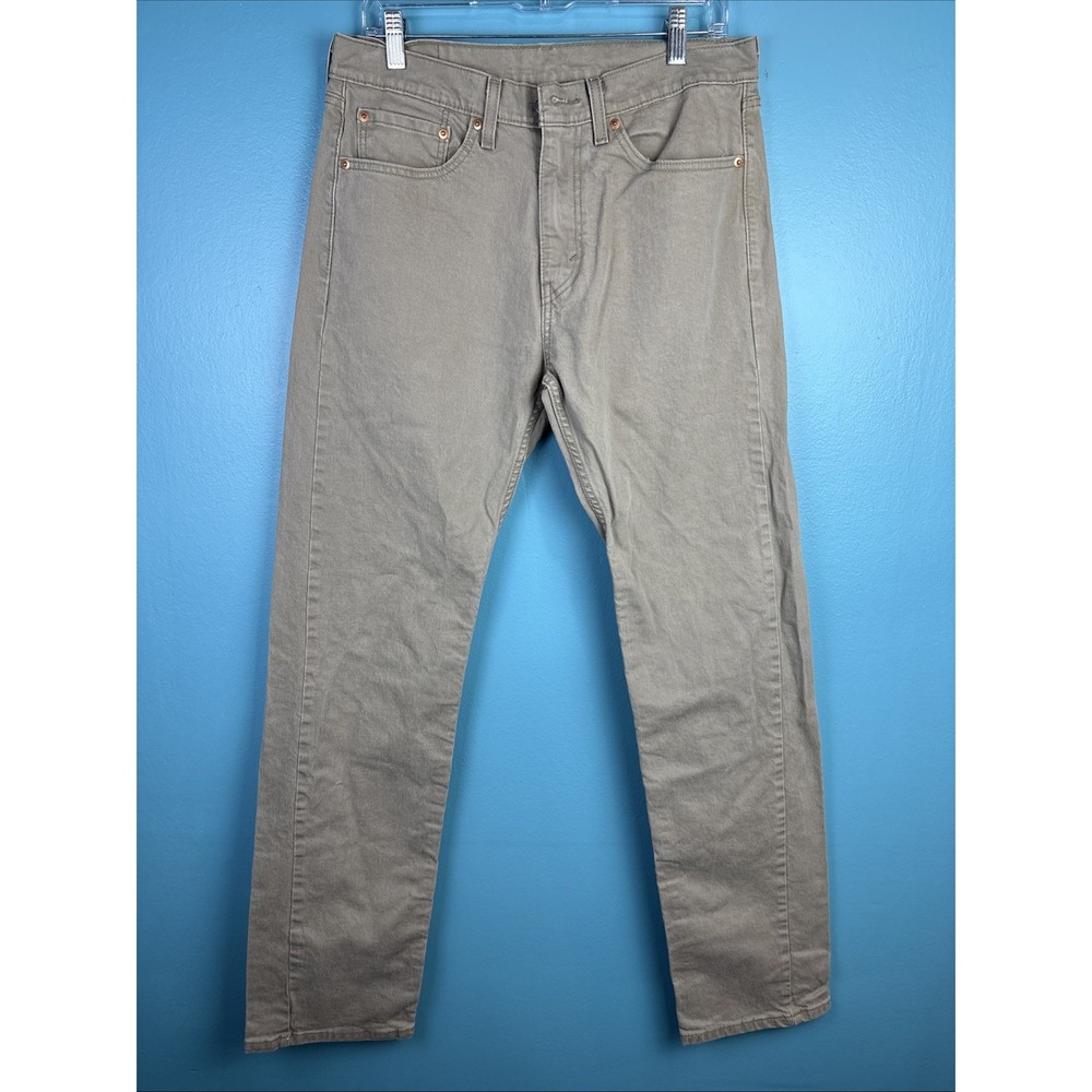 Vintage Levi's 505 Jeans Straight Denim Slim Men's Size 32x34 Camel/Tan Cowboy